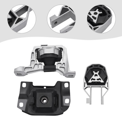 3x Engine Mount & Trans Mount Set For 2012-2018 Ford Focus S SE SEL Titanium new