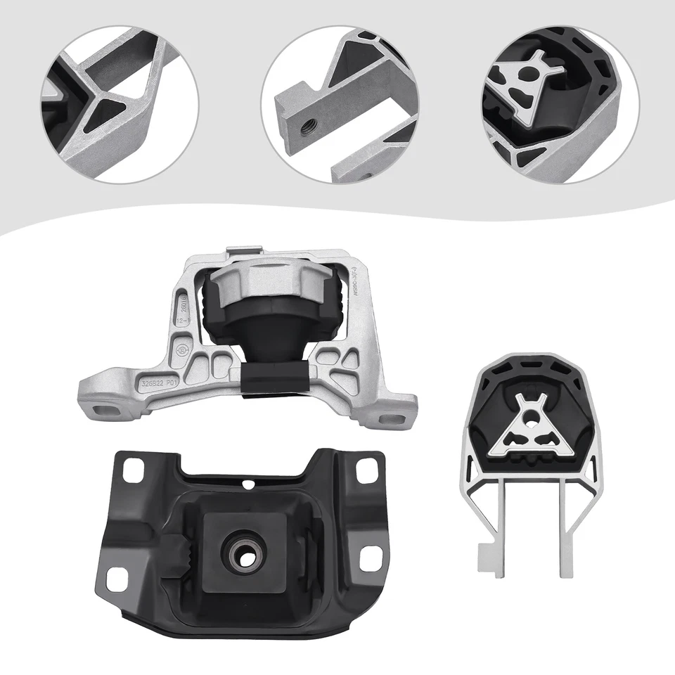 Juego de montaje de motor y transmisión 3x para Ford Focus S SE 2012-2018 SEL titanio nuevo Foto 2 de 4