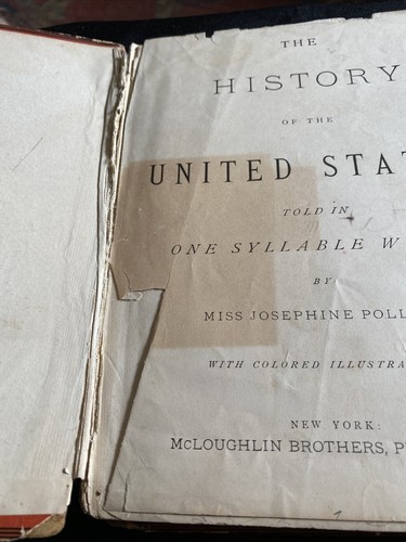 1884 The History Of The United States Told In One Syllable Words - Picture 3 of 12