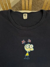 MOBY T Shirt Small -  Little Idiot Girl - Play Album 1999 MAYAN THEATER **RARE**