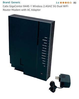 Genuine Original Calix GigaCenter 844E-1 Dual-Band WiFi Router w/ Power ...