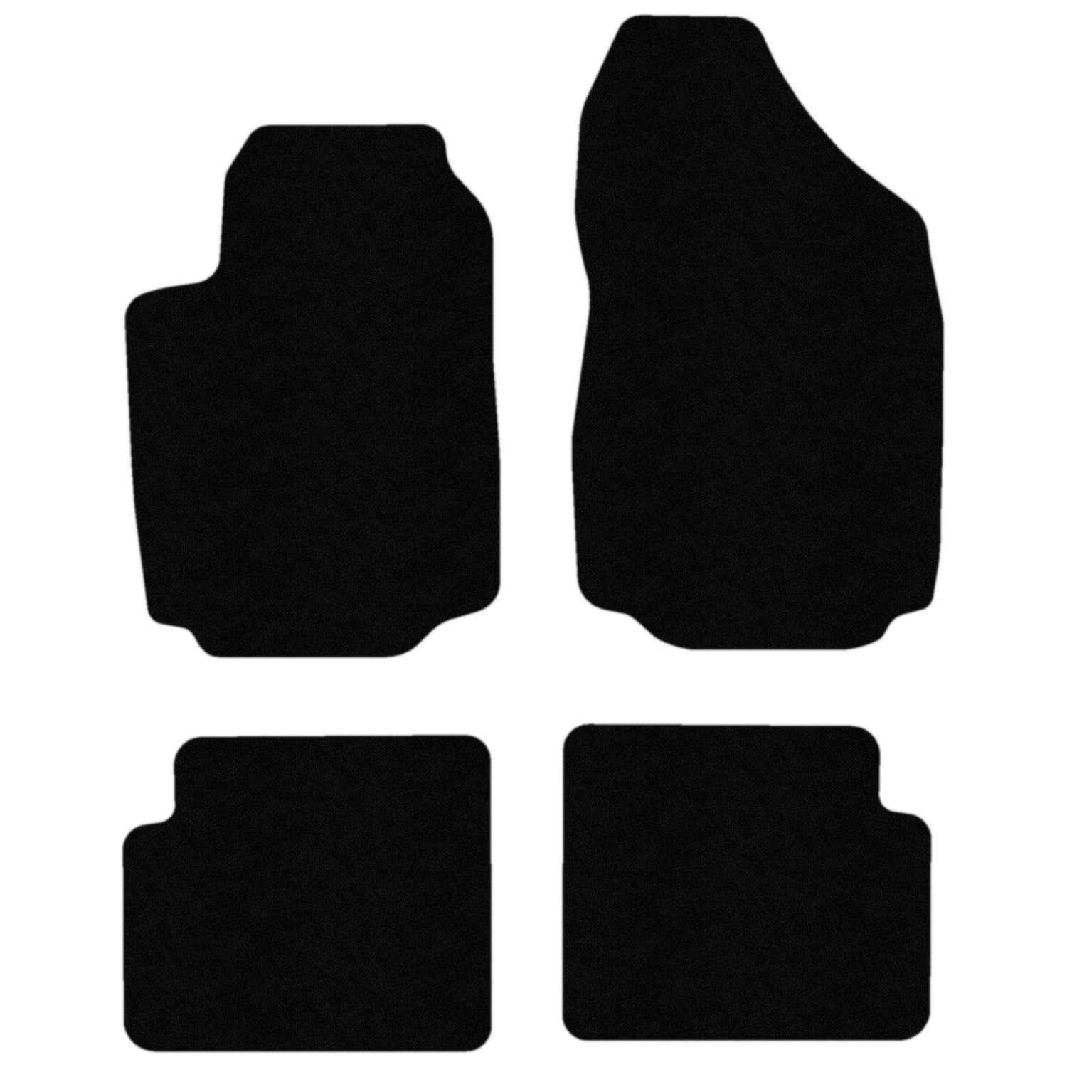 Tapis de sol Fiat Stilo 2002-2008 en velours noir mat jeu complet FI08-1