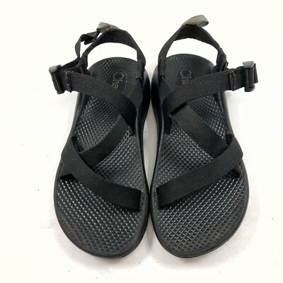 Chaco  Sz 4  Black Sandal Adjustable Strap Footbed Cushion Women s