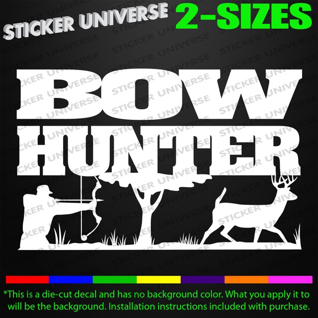 Bow Hunter Hunting Scene Truck Car Window Decal Bumper Sticker Archery