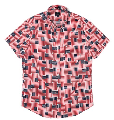 NWT Slim-Fit Short Sleeve American Flag 