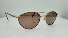 Vintage Sophia Loren M82 Brown Gold Oval Hong Kong Sunglasses FRAMES ONLY