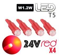 LED T5 W1.2W Rot 24V 24 V für Leselampe Armaturen Camion DAF Volvo LED T5 W1.2W Rot 24V 24 V für Leselampe Armaturen Camion DAF Volvo