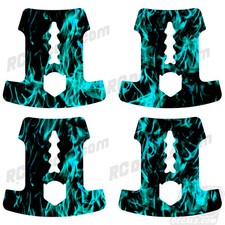 Wrap/Skin For DJI Inspire 1 Battery Wraps 4 Batteries  Light Blue Flames