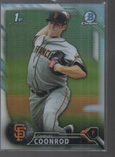 SAMUEL COONROD 2016 BOWMAN CHROME PROSPECTS REFRACTOR CARD #BCP14/499