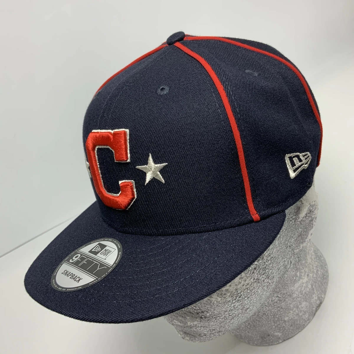 Men’s Cleveland Indians Navy Mixed Font 9Fifty Snapback Hats