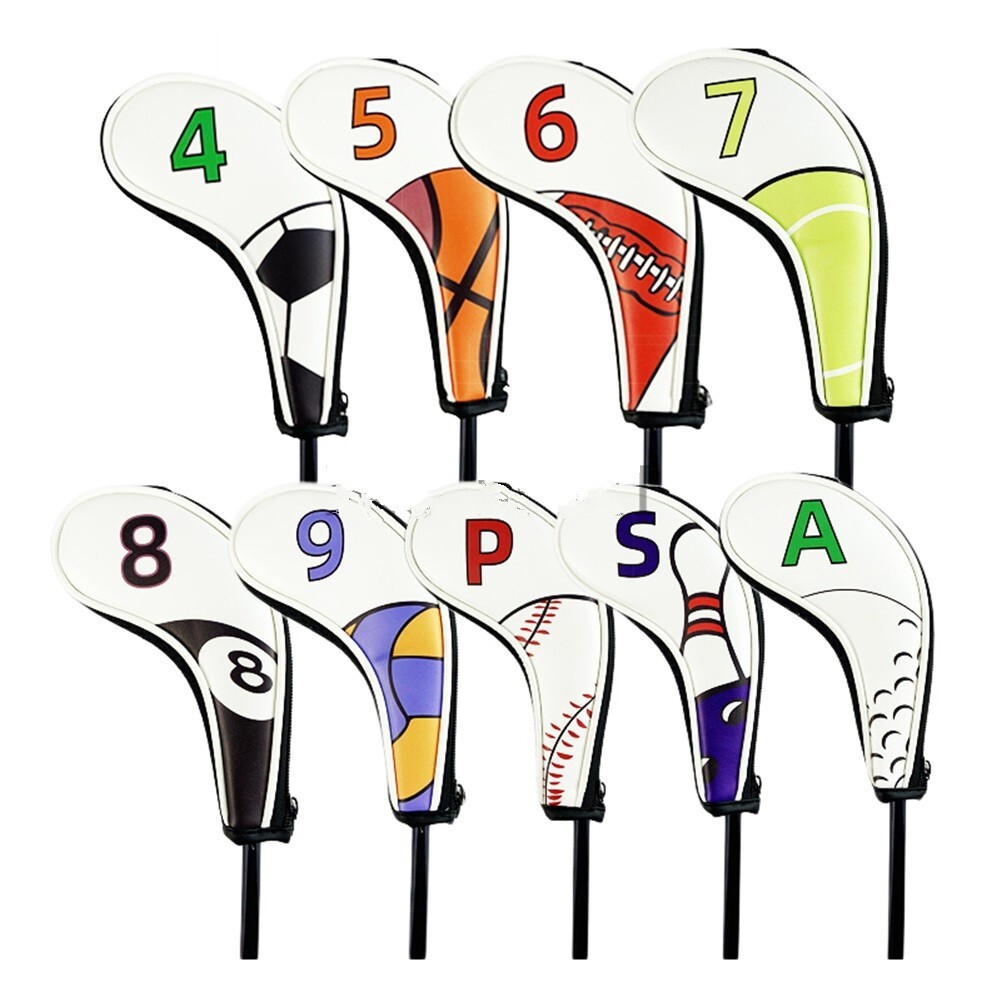4-9-pas Head Cover Sports Baseball Football 9pcs Set