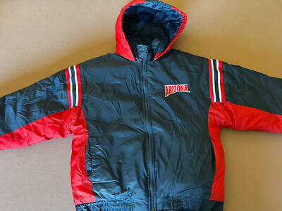 Vtg Starter University of Arizona Wildcats Hooded Puffer jacket