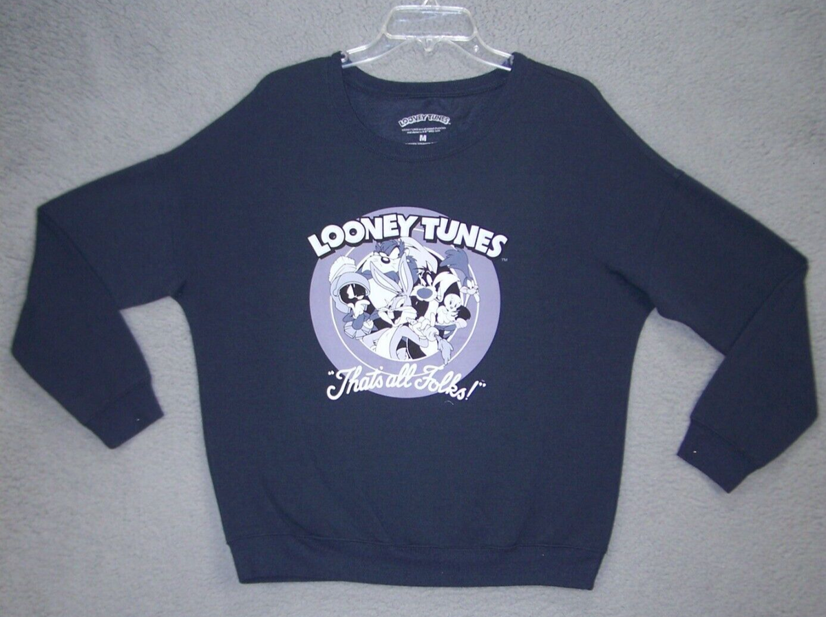 Looney Toons Sweatshirt Adult Medium Blue Graphic Bugs Bunny