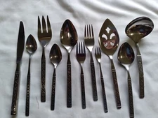 LISBON Oneida Distinction teaspoon serving spoon  black  tex. ++ fork +++ CHOICE