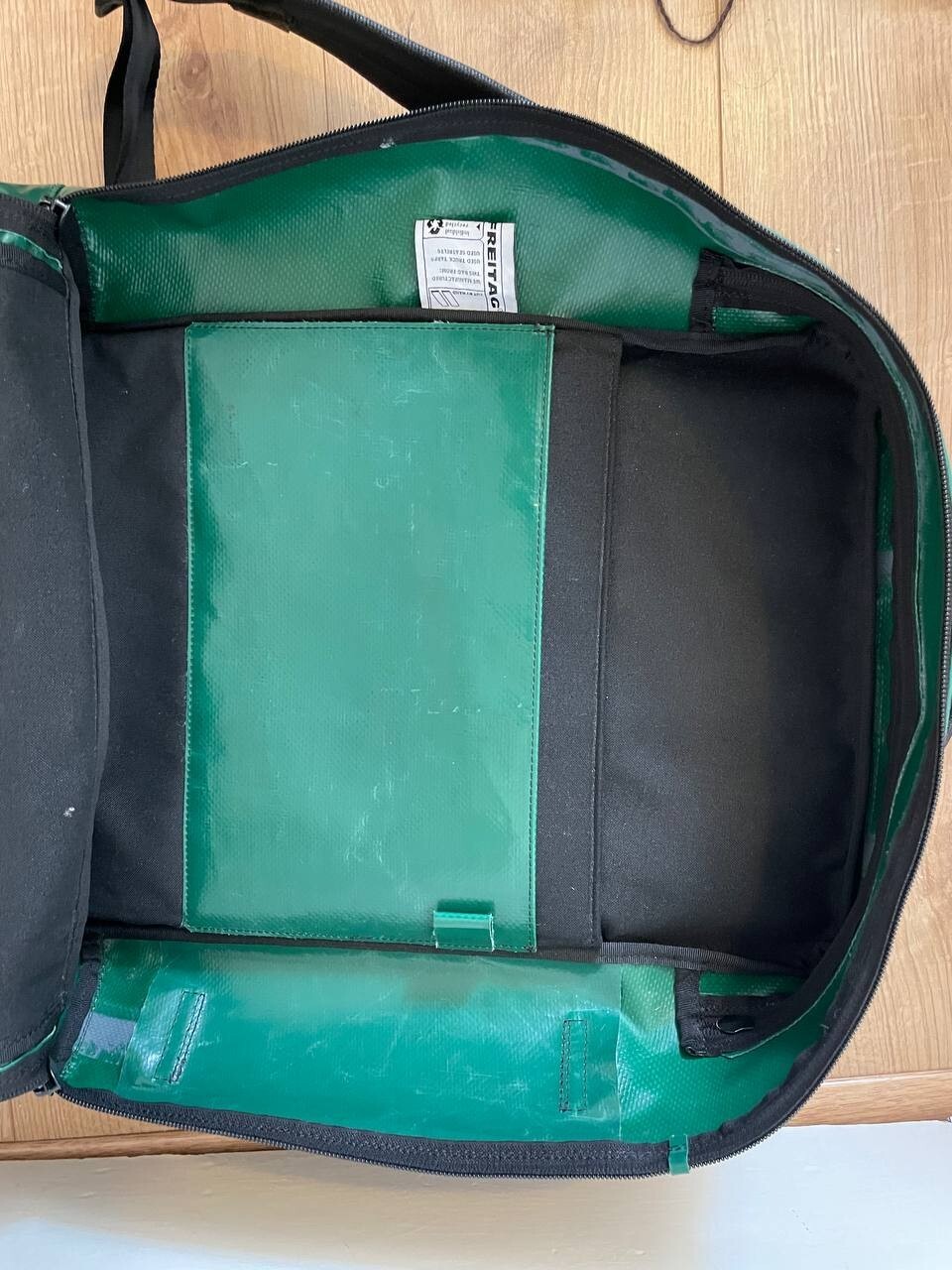 Freitag g5.1 dark green backpack, used in great condition image 6