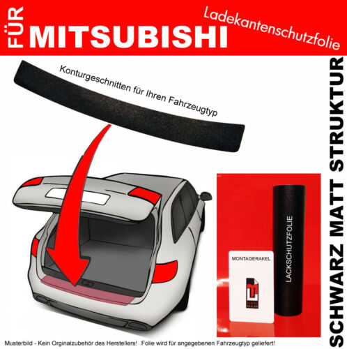 Lackschutzfolie Ladekante für Mitsubishi Colt CZ3 2008-2012 3Türer Schwarz matt - Bild 1 von 3