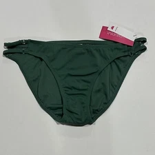NWT Womens Hipster Ribbed Ring Bikini Bottom Xhilaration Olive Green M