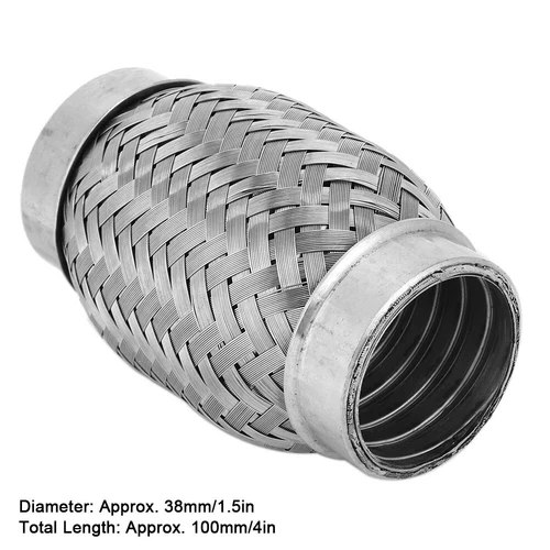 Tubo de escape flexible de acero inoxidable doble 1,5X4 pulgadas interno corrugado EE. UU. - Imagen 4 de 9