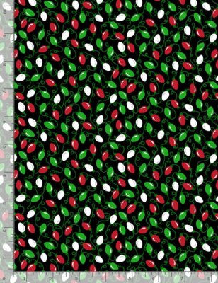 Christmas Gnomes Lights Fabric Digital Cotton Timeless Treasures CD1413 Yard
