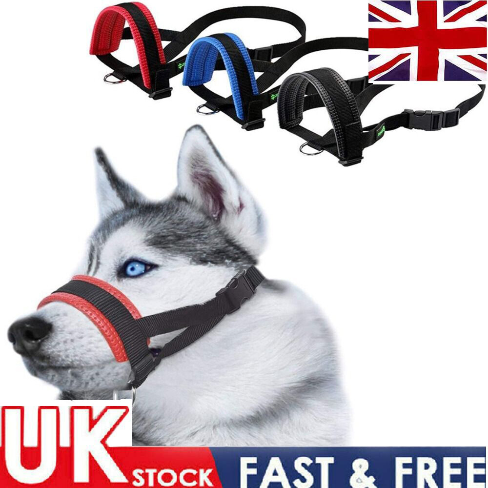 Soft Nylon Dog Muzzle Dog Adjustable Antibiting Nose Muzzle Pet