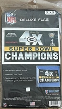 NFL Green Bay Packers 4X Super Bowl Champions On The Fifty 3' X 5' Flag NEW