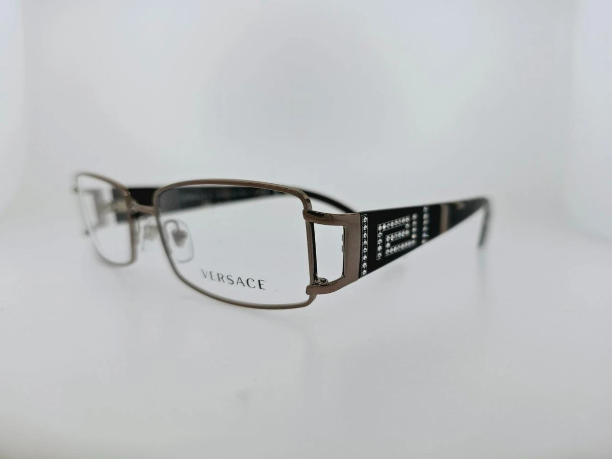 VERSACE 1163B 1013 52MM BROWN FRAME WITH CLEAR DEMO LENSES