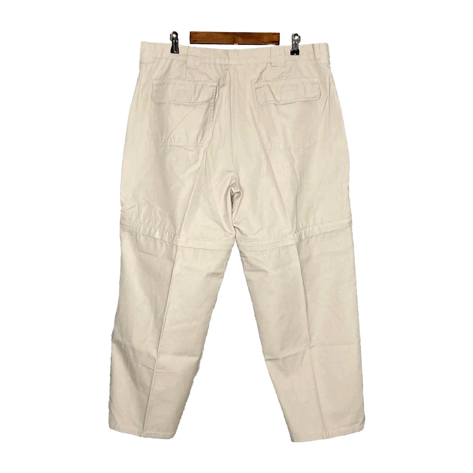 Pacific Crest Hombre Convertible Resistente Exterior Pantalones 40 x 30 Cónico Lona Sólido Foto 3 de 4