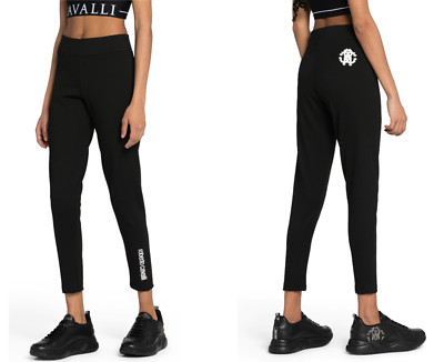 ROBERTO CAVALLI FIRENZE LOGO LEGGINGS JEGGINGS ELASTIC BAND PANTS JOGGING PANTS XL