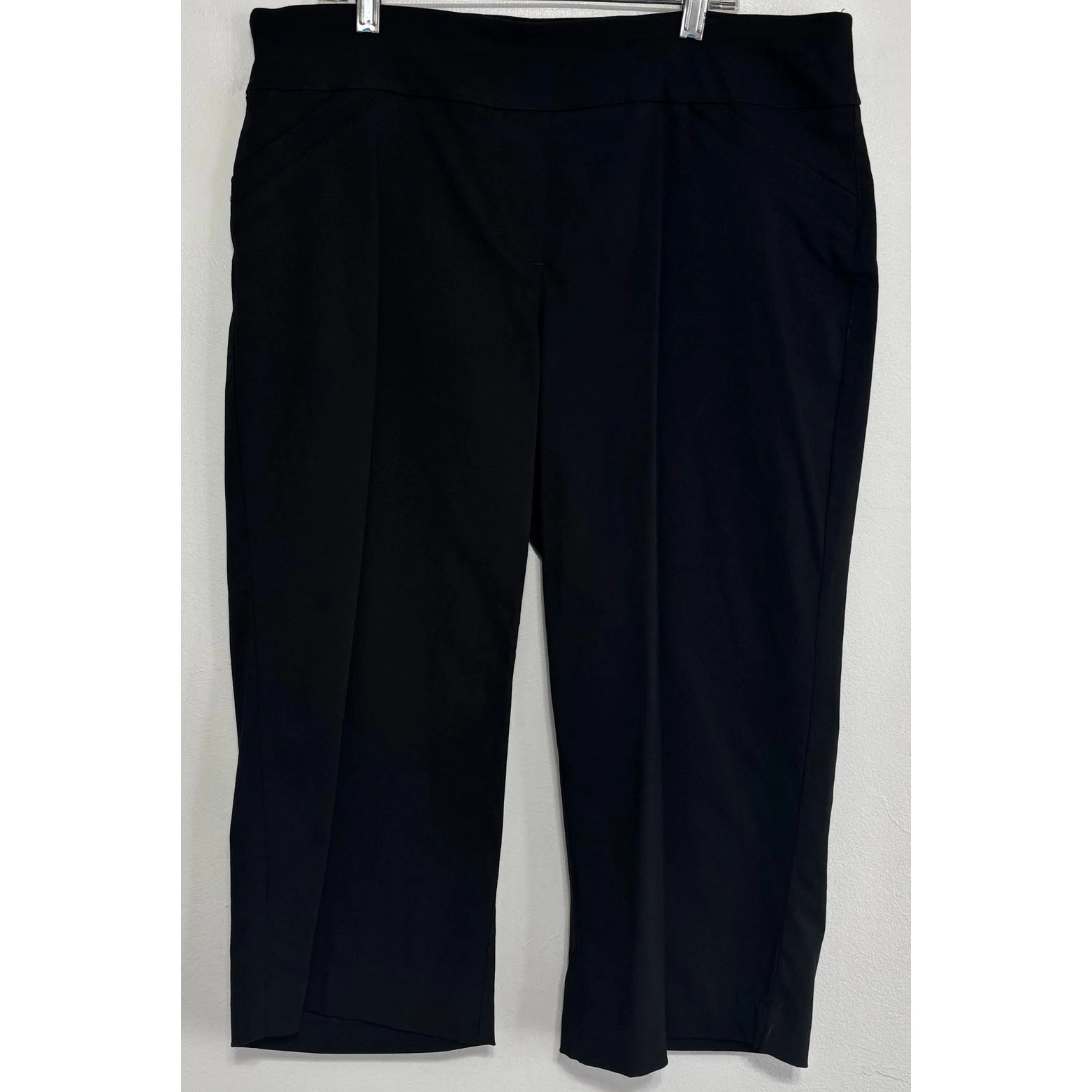 Coral Bay Black Tummy Control Capri Pants 16P