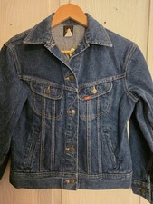 1970 Very Nice Vintage Late Lee RIDERS denim Blue Jacket Made In USA Size 14
