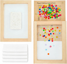 A5 Papermaking Paper Making Screen Kit with Pine Wood Mould and Deckle Set
