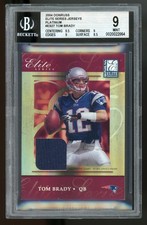 2004 Donruss Elite Elite Series Gold #ES27 Tom Brady /10 Game Worn Jersey BGS 9
