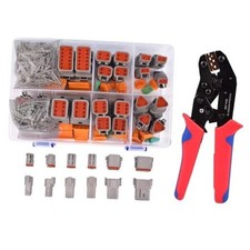 174Pcs 12 Kits DT Connector Kit With Ratcheting Wire Crimper for Deutsch