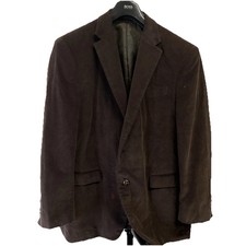 Ralph Lauren Brown Corduroy Velvet Jacket 42R Sport Coat Blazer DEFECT