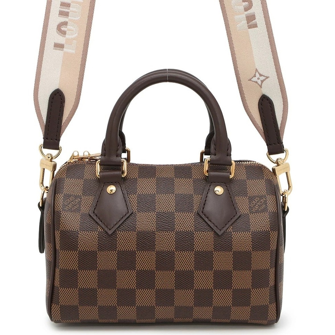 Louis Vuitton Damier Ebene Speedy Bandouliere 20 Brown Handbag