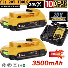 1-2Pack For Dewalt DCB201 20V Max Li-ion Compact 3.0/3.5AH Battery DCB203