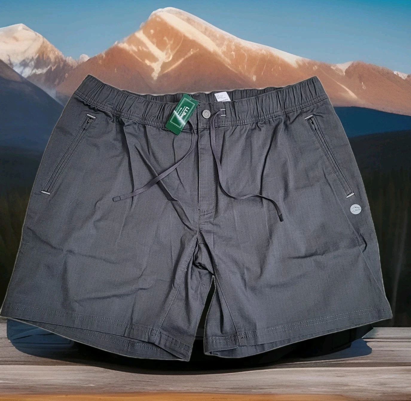 NWT L.L.Bean Shorts Mens XL Alloy Gray Explorer Ripstop Casual Hiking Gorpcore