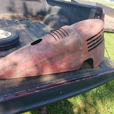 Vintage David Bradley Walk Behind Embossed Hood Great For Restoration