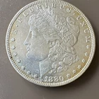Morgan Silver Dollar $1 Coin 1880 0.9 Fineness Silver Uncertified