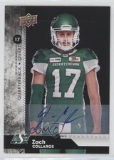 2018 Upper Deck CFL Auto Zach Collaros #9 Auto 7b5