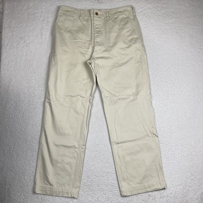 Buck Mason Officer Pants 34x30 Chino Beige Khaki 9.5oz Service Twill Button Fly