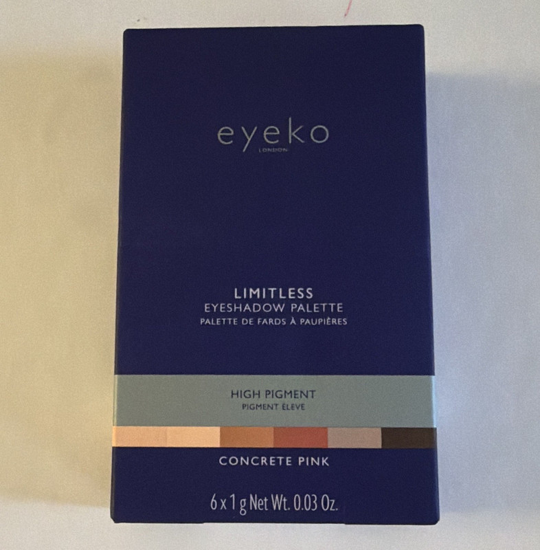 Eyeko Limitless Concrete Pink Eyeshadow Palette High Pigment Pressed Powder 0.03