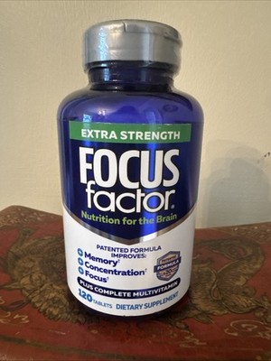 Focus Factor Extra Strength Brain Supplement 120 Count Multivitamin 3/28