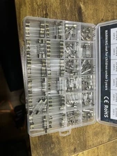 24 Values 240 Pcs Fast Blow Glass Fuses Assortment Kit 5x20mm&6x30mm 250V 