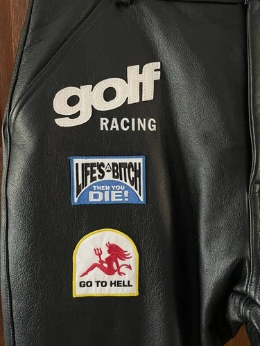 Golf Wang Racing Biohazard Leather Jacket/Pants Set Men's. image 12