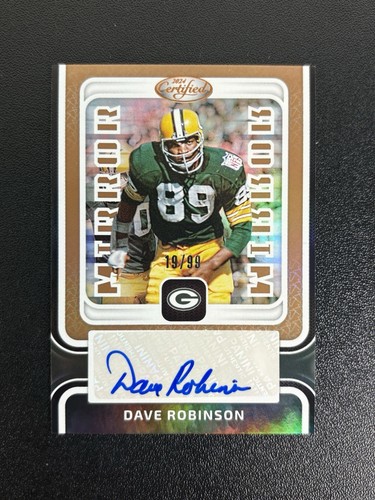 2024 Panini Certified Dave Robinson Gold Mirror Signature /99 Auto GB Packers