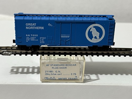 MICRO TRENES 21040 21190 GREAT NORTH GN AZUL 40' CAJA ENCHUFABLE #7000 KADEE N | Zustand: New