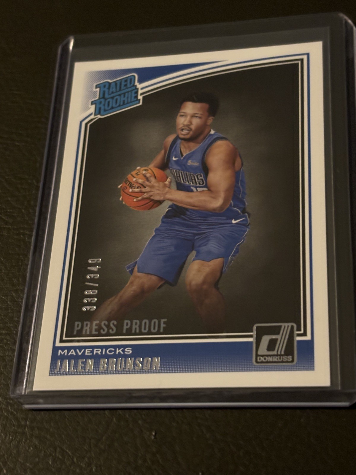 2018-19 Donruss Jalen Brunson RC RR Press Proof #179 Mavs Knicks #/349