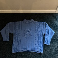VTG Eddie Bauer sweater size SP Cable Knit Pullover Sweater Embroidered