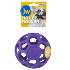 Pet Hol-ee Roller Dog Toy Puzzle Ball, Natural Rubber, Medium (4.5 Inch Diame...